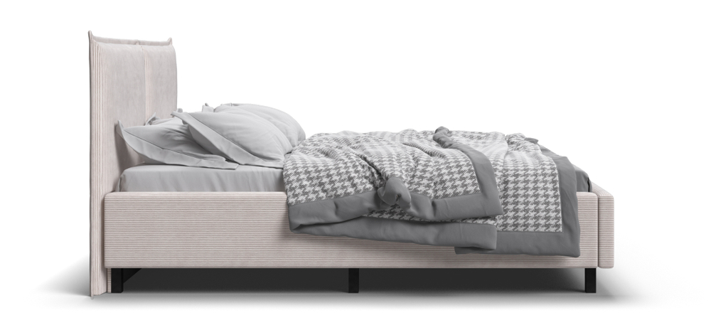 Лео Кровать 160 Вельвет Корд бежевый