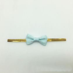 Твист лента с бантиком (голубой в горошек, 8 см) 50 шт