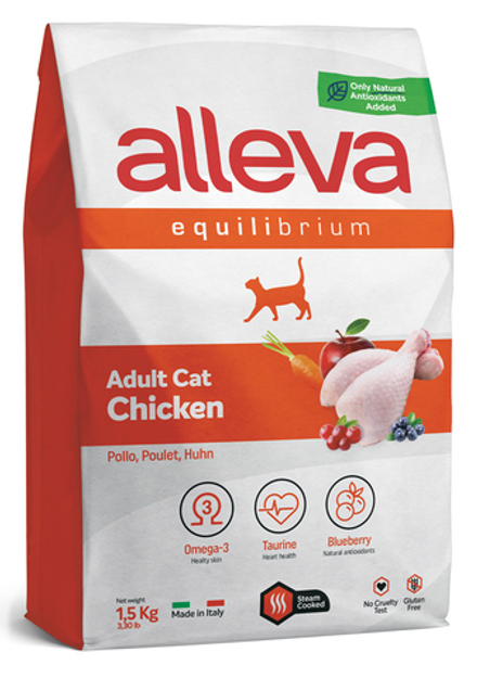 ALLEVA EQUILIBRIUM CAT д/к Adult Chicken / взр с курицей 1,5 кг