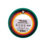 Изолента ПВХ 0,13х15мм, 20м, зеленая KRANZ