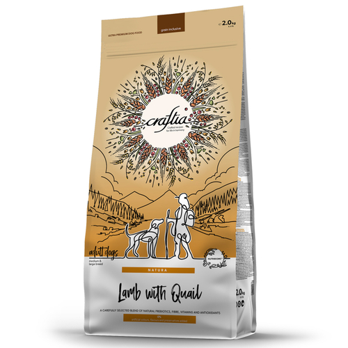 Сухой корм CRAFTIA HARMONA для взрослых собак средних/крупных пород из ягненка с перепелкой 2 кг