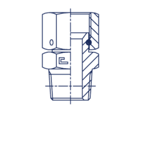 Штуцер FNC JIC 1.7/8 - BSPT 1.1/2