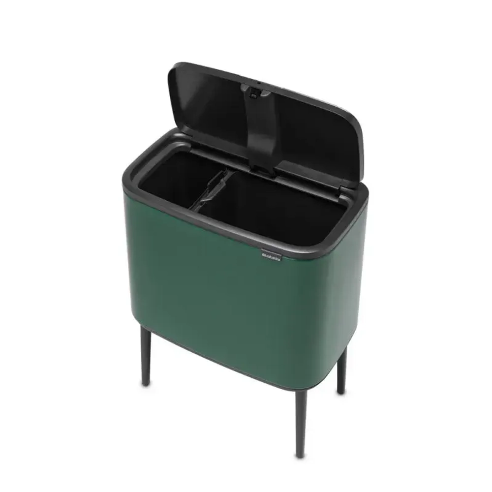 Brabantia Bo Touch 11+23л контейнер для мусора для переработки бутылок зеленый