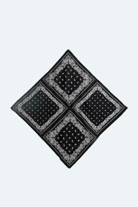 ZARA БАНДАНА С ПРИНТОМ ПЕЙСЛИ, ЧЕРНЫЙ
