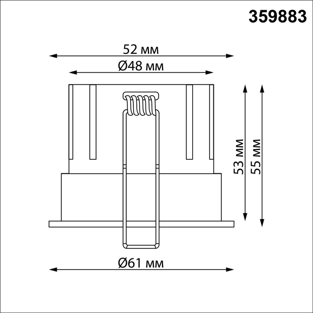 Встраиваемый светодиодный светильник Novotech 359883 NT 5Вт 3000/4000/6000К 100-265В IP20 WIR