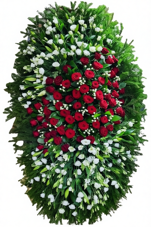 Ритуальный венок из живых цветов №11 (180 см)