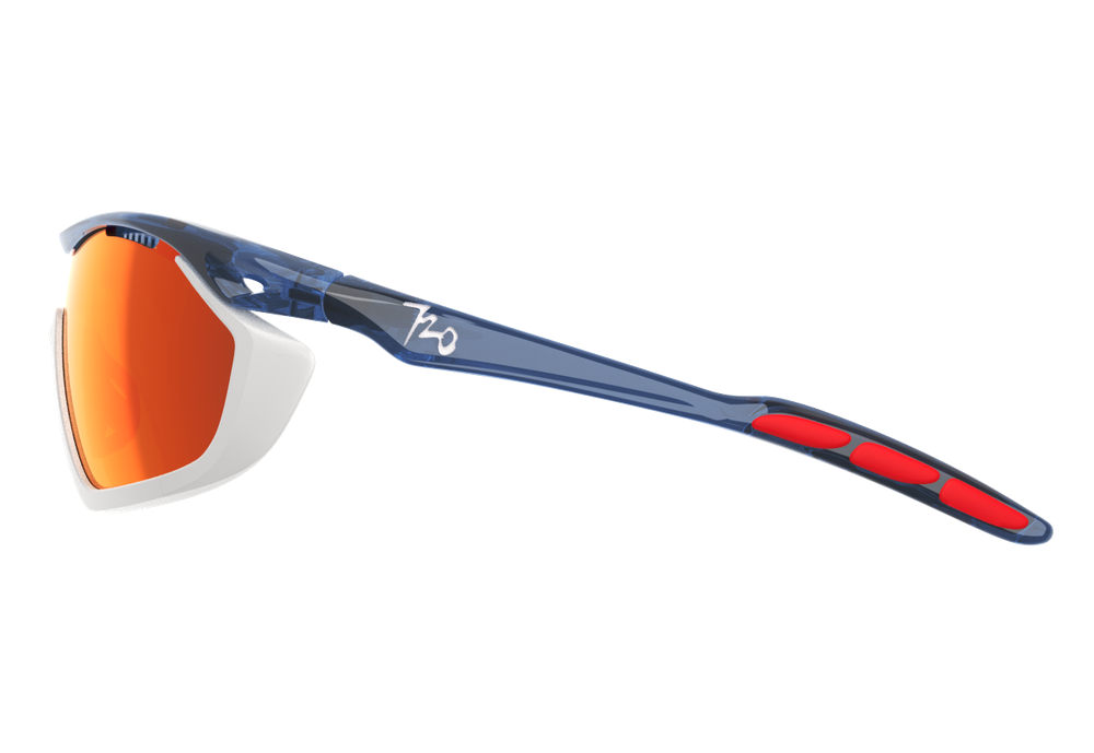 Спортивные очки 720armour Analog Pro / Translucent Midnight Blue Temple / Matte White Gasket / HC Red Black Lens