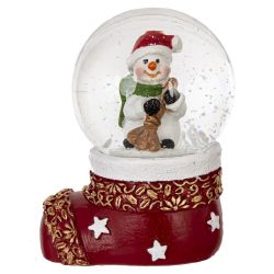 GAEM Фигурка декоративная "Медвежонок/Снеговик" в стекл шаре, L7 W4 H7,5 см, 2в.