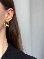 Клипсы Сердечки с «жемчугом» Moschino