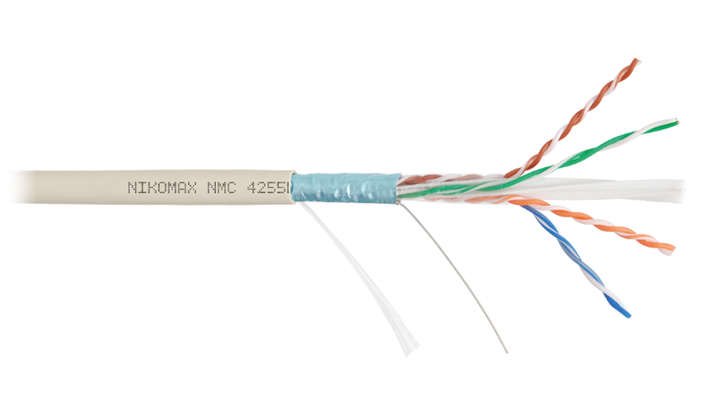 Кабель витая пара F/UTP 6а кат. 4 пары NikoMax NMC 4255L-IY