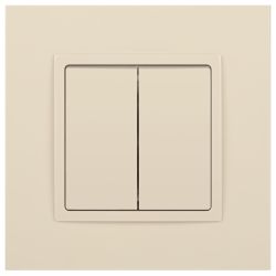 Выключатель ЭРА Elegance 14-1104-02 двойной 10АХ-250В IP20 слоновая кость