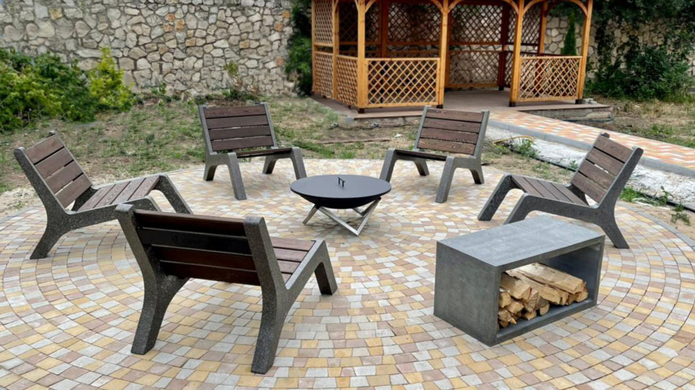 Садовое кресло CONCRETIKA C-Lounge для костровой зоны