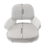 Кресло YACHTSMAN мягкое, съемные подушки, материал белый винил