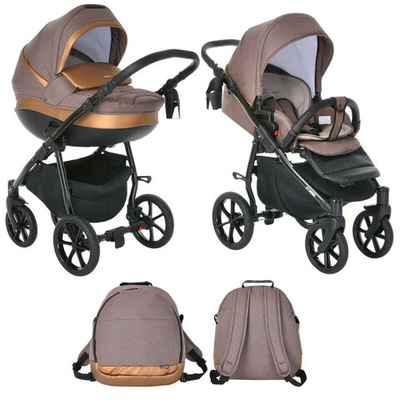 Коляска Tutis Nanni 2 в 1 New 2024 №024 (Коричневый-Бронза)