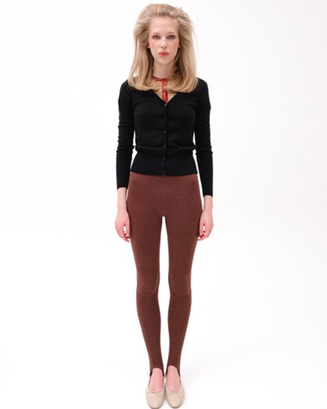 Леггинсы со штрипками Табак