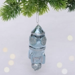 Елочная игрушка «Новогодняя ракета» 12*5*5 см, голубой