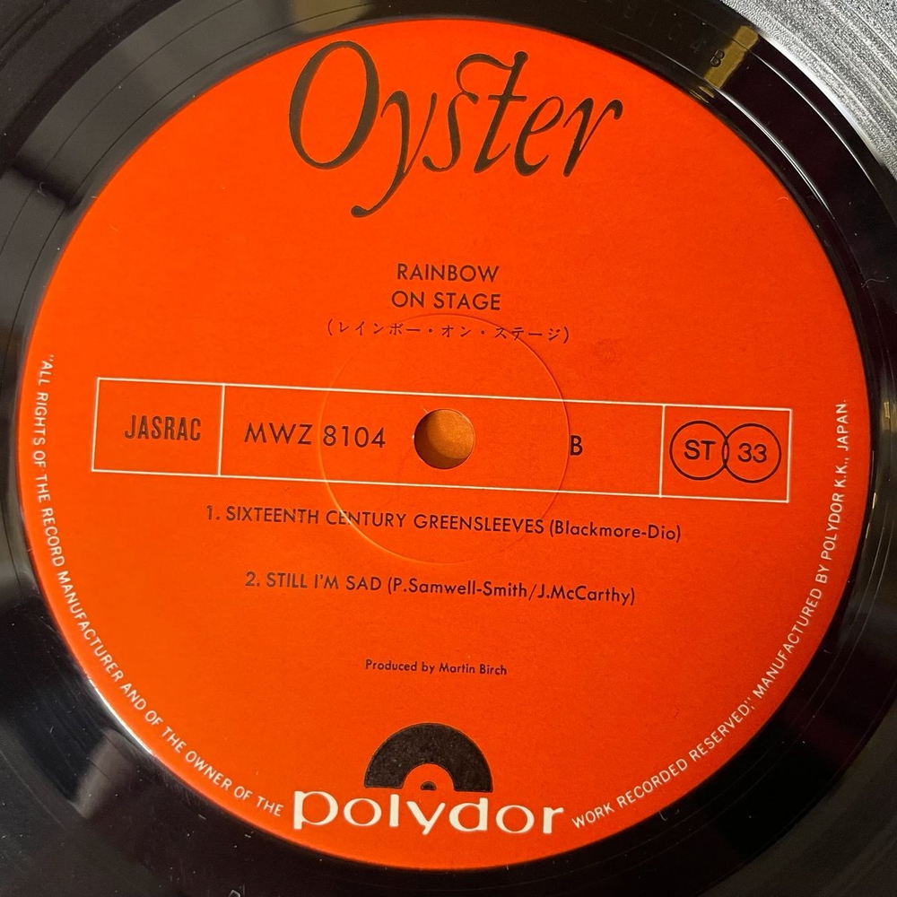 Винтажная виниловая пластинка LP Rainbow On Stage (Japan 1977) (Obi) Man On The Silver Mountain