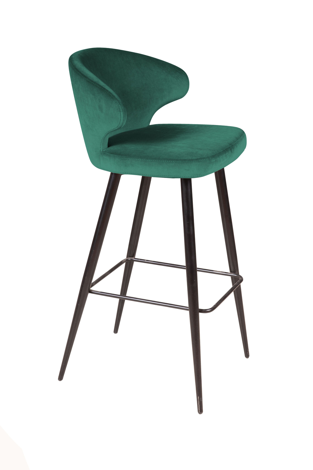 Стул барный Richard, бархат зеленый 19
