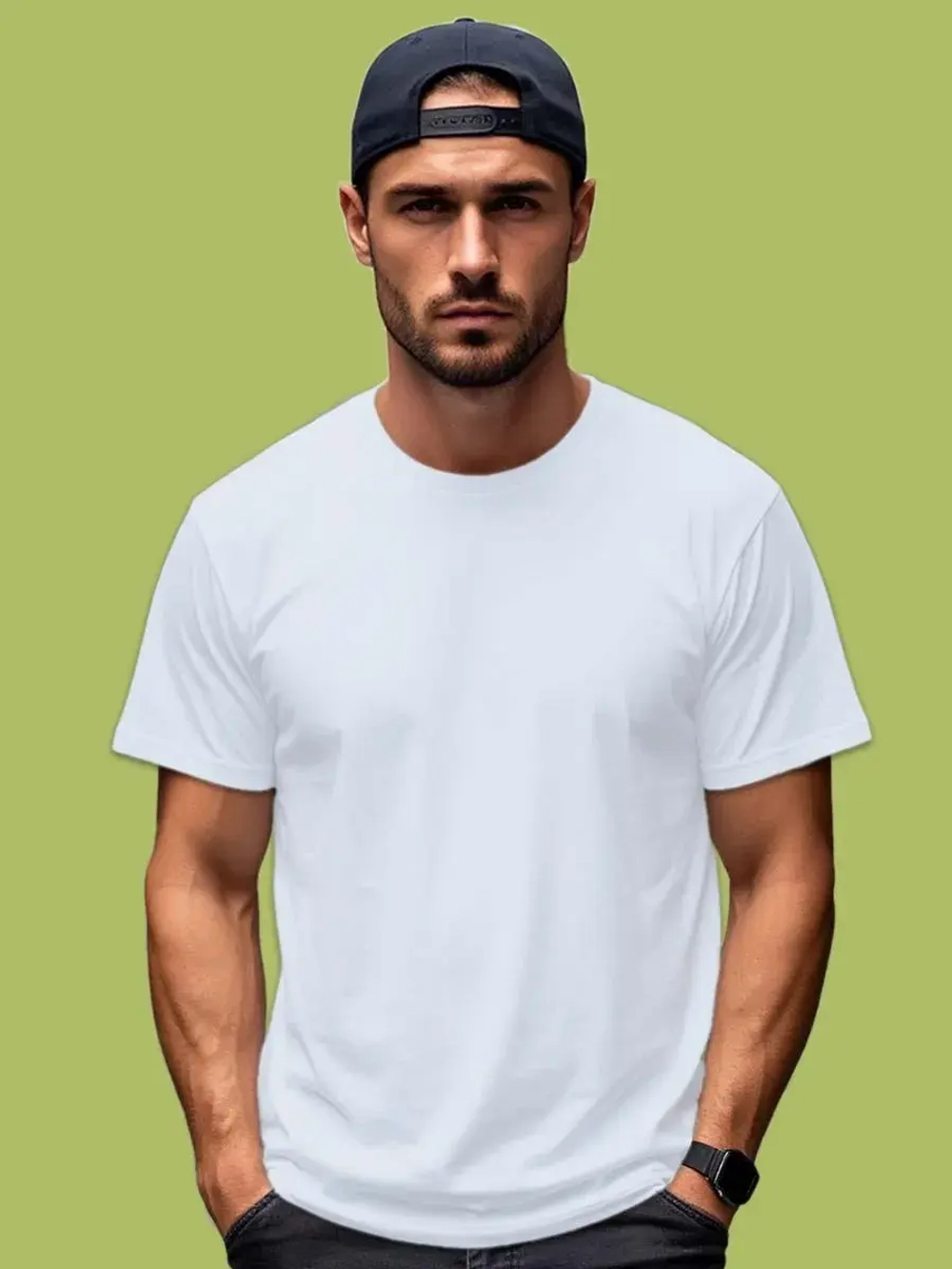 Футболка Взрослая.Премиум однотонная.Набор 2 шт