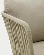 Садовое кресло Saconca с высокой спинкой бежевое