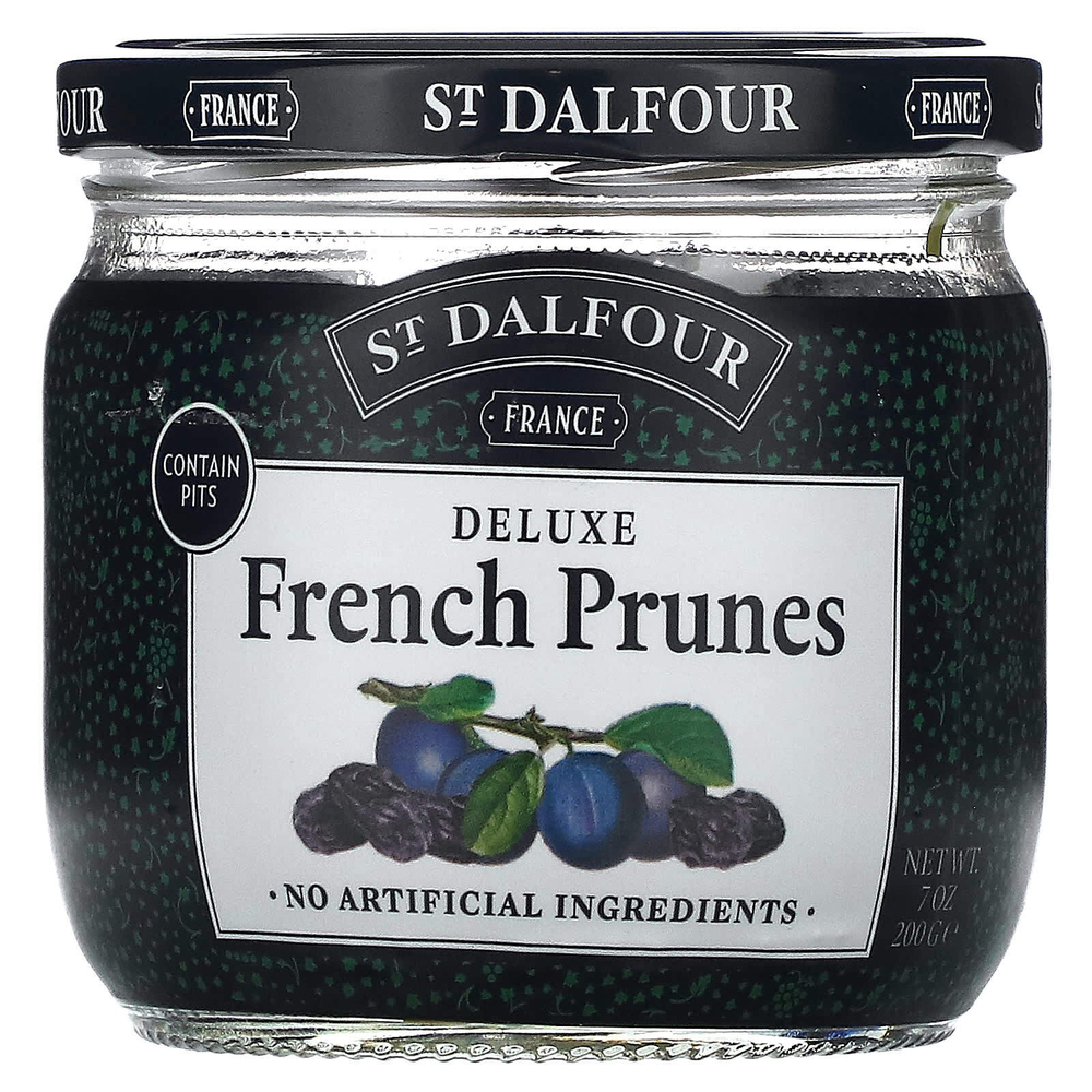 St. Dalfour, крупный французский чернослив с косточками, 200 г (7 унций)