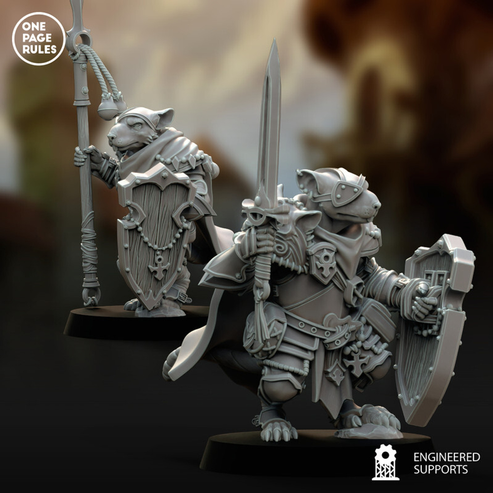 Grand Alliance Chaos Skaven Skaven Clanrats 1 шт. миниатюра для dnd, днд, pathfinder, фентези, Настольная игра, НРИ, Варгейм, РПГ