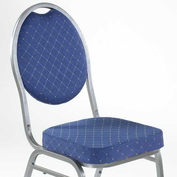 Стул Barneo S-7 банкетный каркас серый, синяя ткань