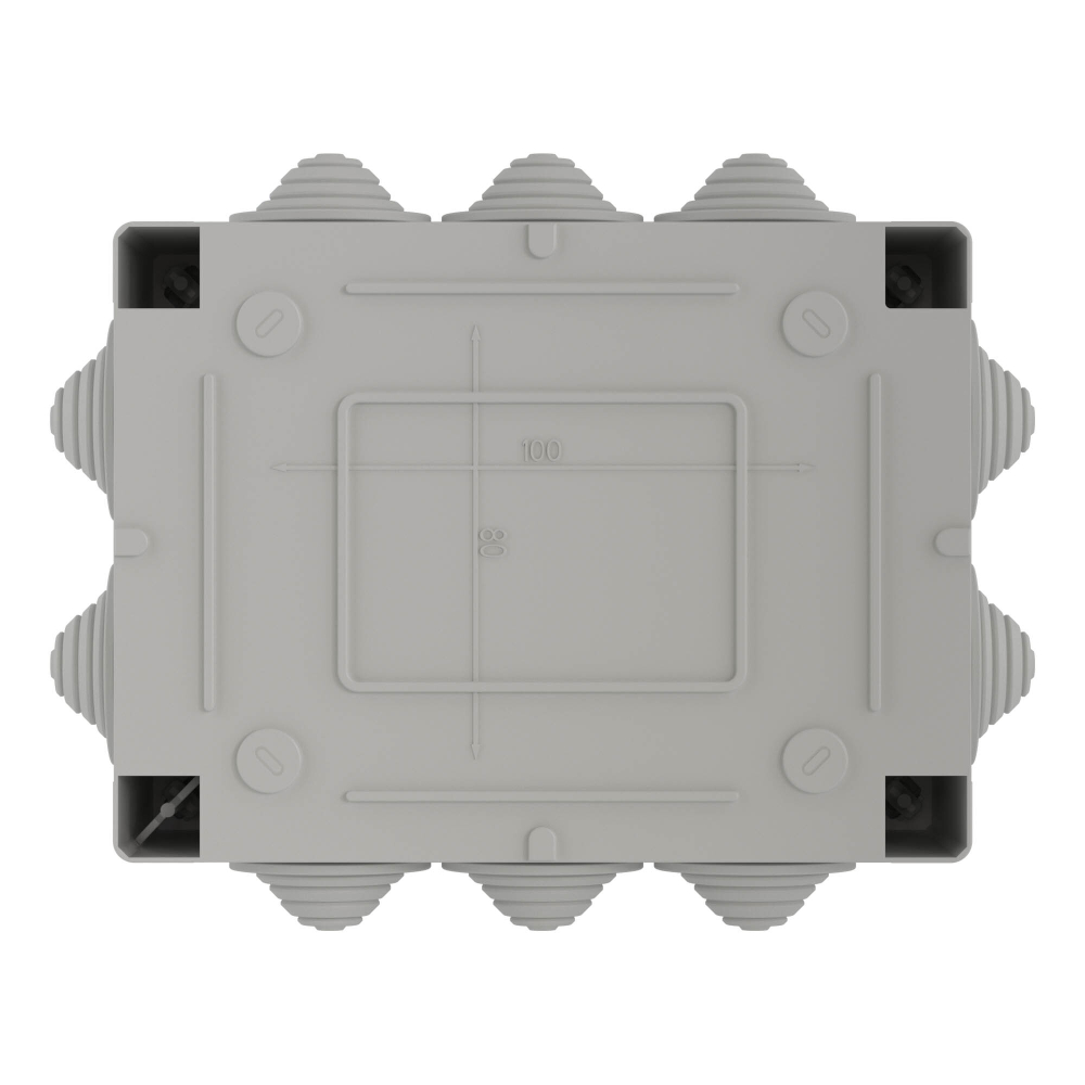 Коробка ответвит. с 10 кабельными вводами д.32мм, IP55, 190х140х70мм