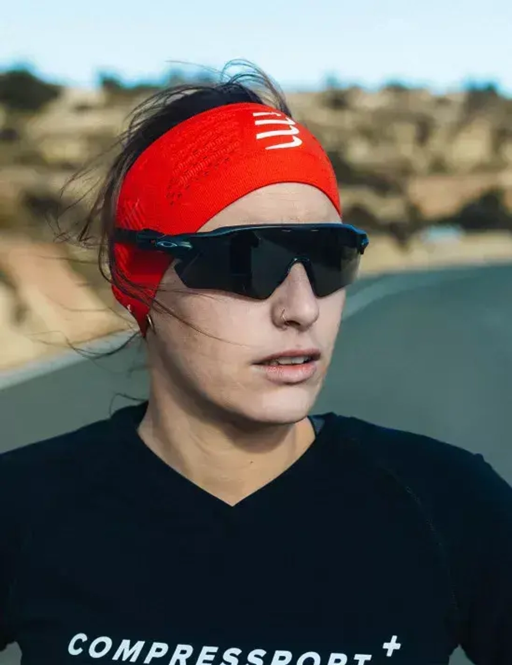 Повязка на голову широкая Headband On/Off RED