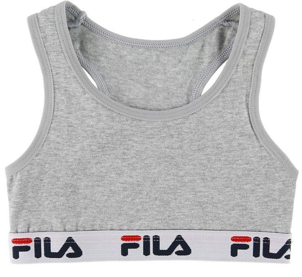 Топ для девочки теннисный Fila Girl Bra 1P - серый