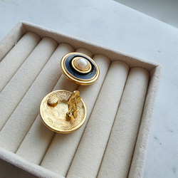 Круглые клипсы с эмалью