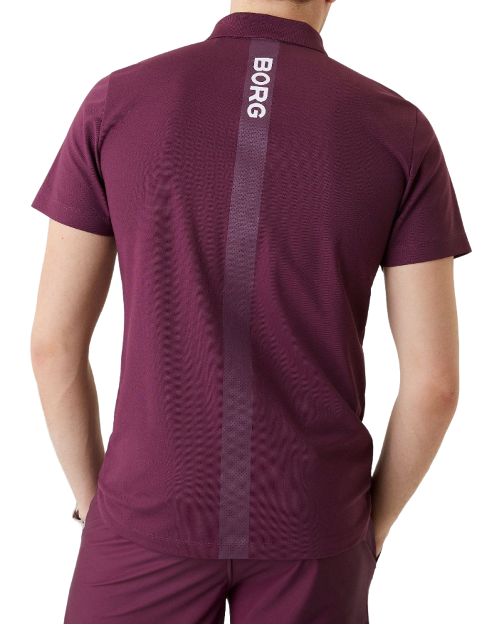 Мужское теннисное поло Björn Borg Ace Polo - grape wine