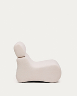 Club Кресло цвета экрю из ткани букле