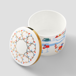 Емкость для хранения Farforite «Новогодний сюжет» в подарочном тубусе