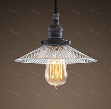 replica  20TH C. FACTORY FILAMENT RIBBED GLASS SINGLE Restoration Hardware