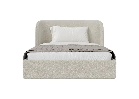 Кровать двуспальная Classic 140 см (молочный, букле)