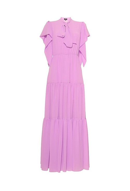 Платье в пол с юбкой "ярусы" 30-15SS