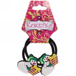 Резинки для волос детские 2шт. «Новогодние чудеса - Снеговички», d-3,5см