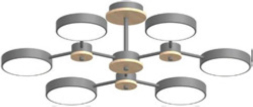 Потолочный светодиодный светильник LED4U L3216-730 GR