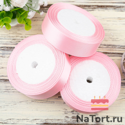 Лента атласная 25 мм (23 метра, цвет №4 Нежно-розовый)