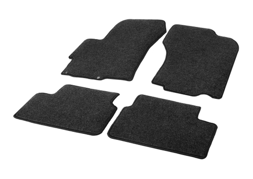 Коврики текстиль в салон, AutoFlex Standard для Mitsubishi Lancer X поколение седан 2007-2017, 4 части, графит, с крепежом, 4400401