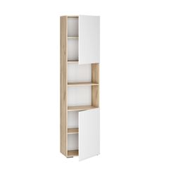 Пенал открытый Вирола ПО-500 (дуб крафт серый/глянец белый), Интерьер Центр, г.Пенза