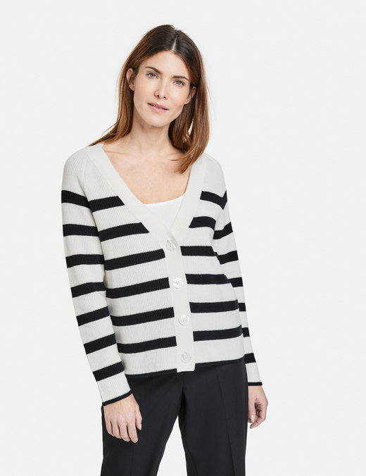Кардиган из хлопка с полосками