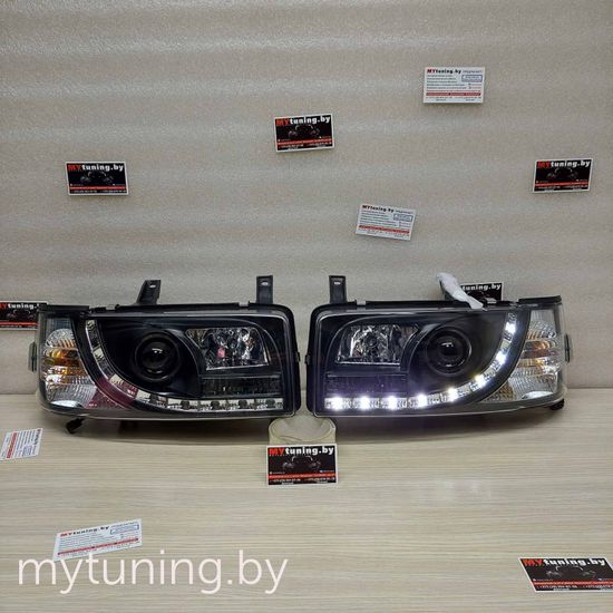 Передние фары daylight black для VW T4
