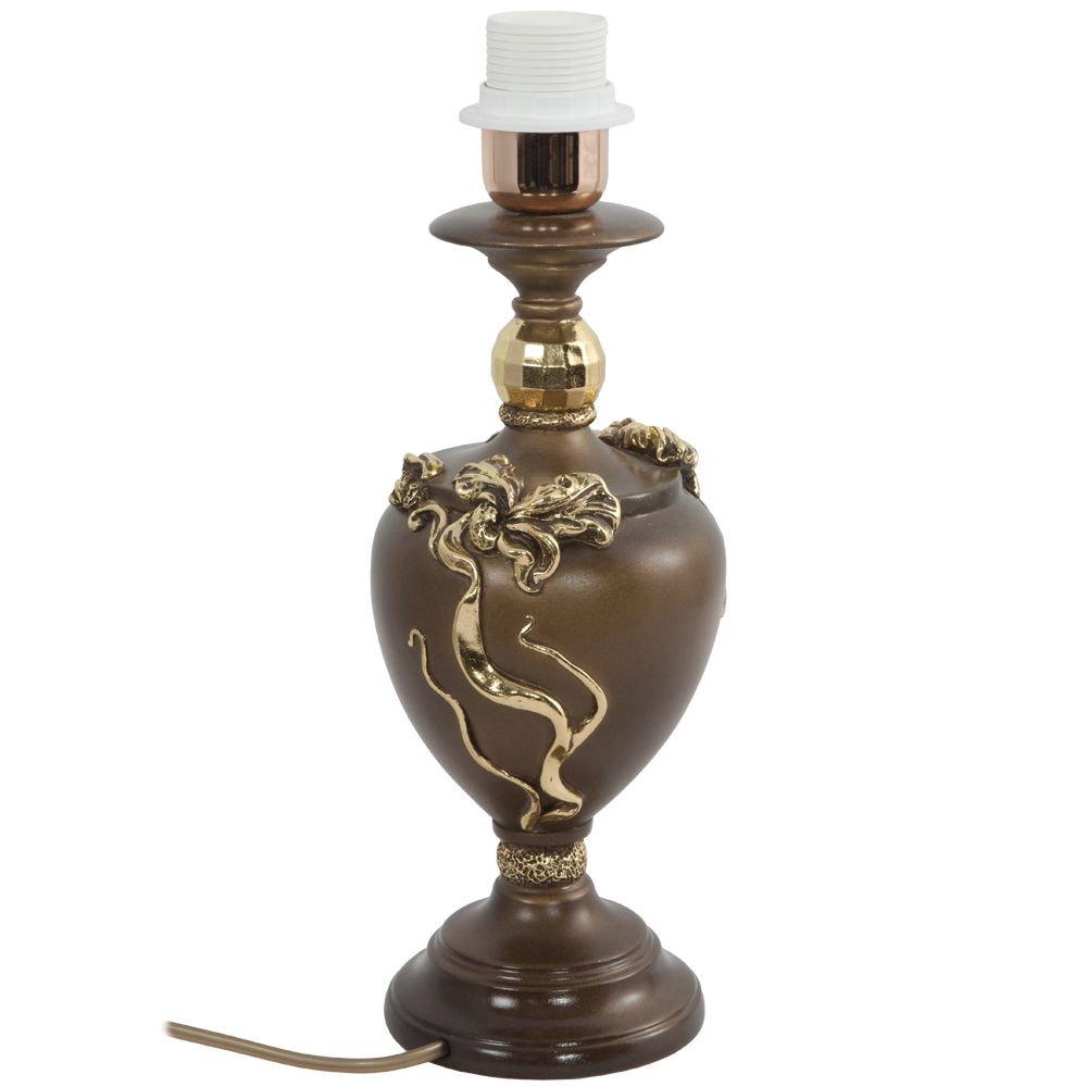 Настольная лампа Флер де Лис Бронза с абажуром №38 Vatican (Ватикан) Аквамарин