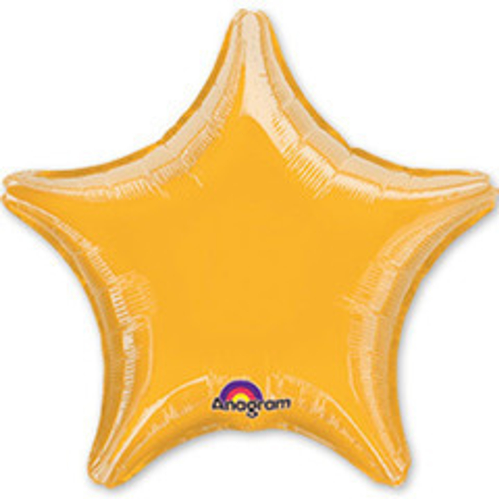 А 19" Звезда, Металлик, Gold (Золото), 1 шт.