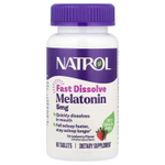 Natrol Melatonin Мелатонин, быстрорастворимые, клубника, 5 мг, 90 таблеток