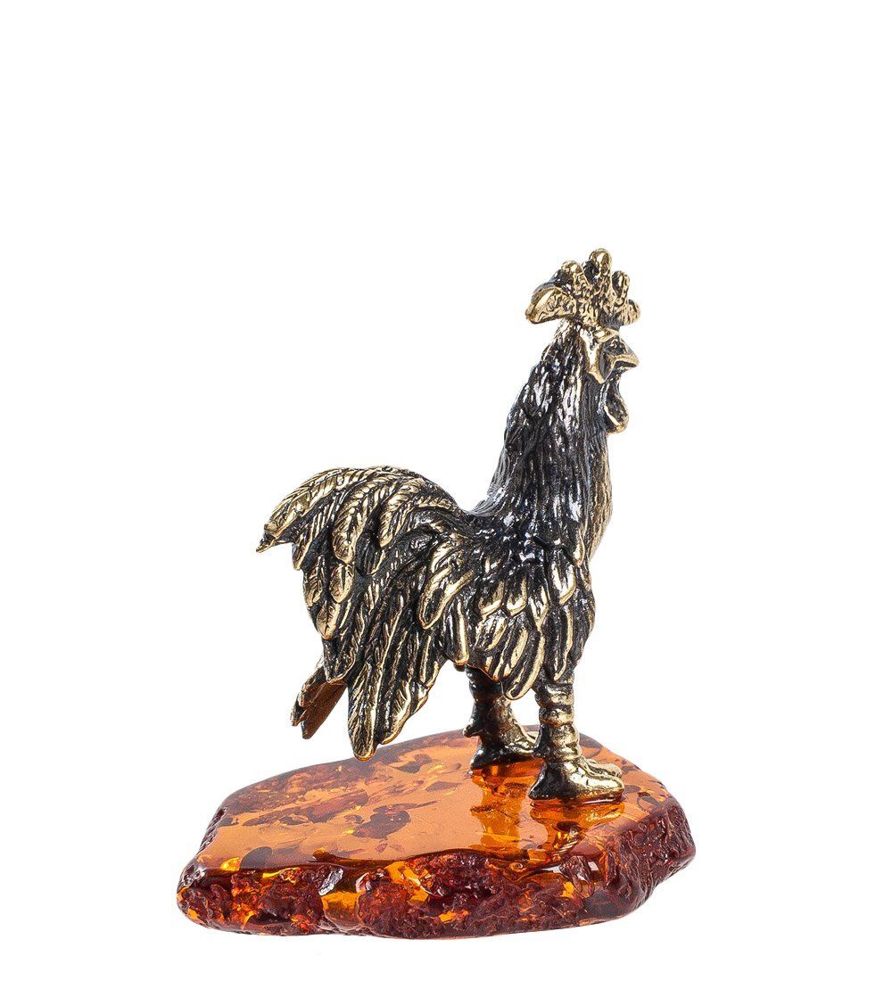 AM-1377 Фигурка «Петух Шабо» (латунь, янтарь)