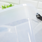 Ящик для хранения 14л с защелками и ручкой "Keeplex Vision" (прозрачный кристалл)