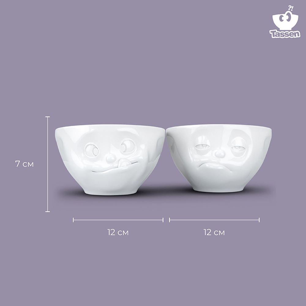 Набор чаш tassen snoozy & tasty, 2 шт, 200 мл, белый